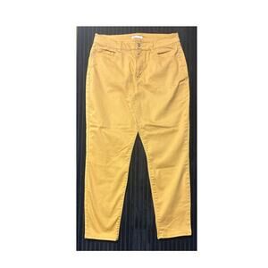 Cato Women’s Straight Leg Pants Size 14 Dark Yellow Stretchy